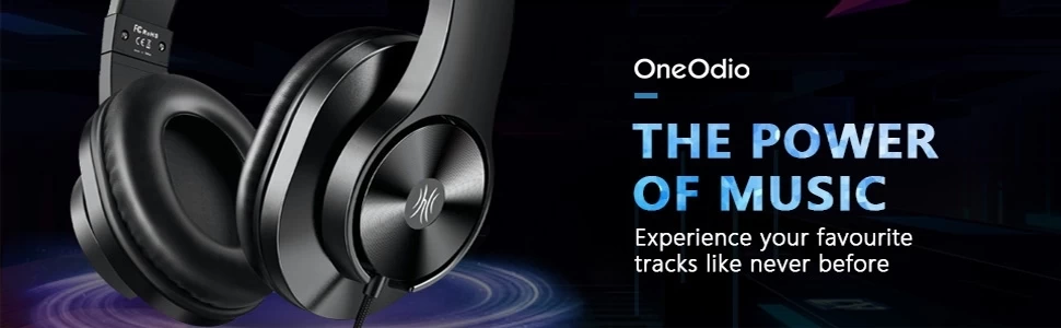 OneOdio T3 Black 3.5mm Over Ear AUSTIŅAS