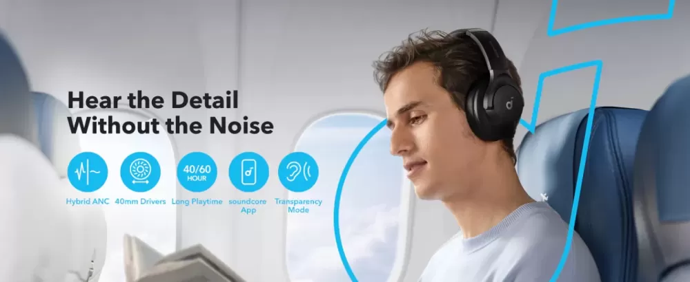 SOUNDCORE Q20i BLACK AUSTIŅAS