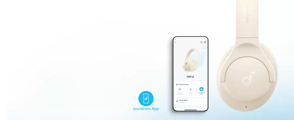 SOUNDCORE Q20i WHITE AUSTIŅAS