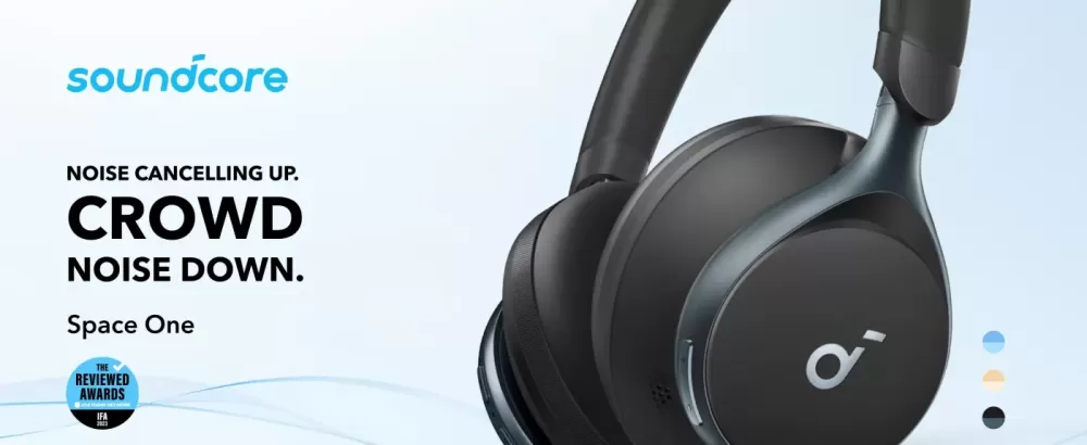 SOUNDCORE SPACE ONE JET BLACK AUSTIŅAS