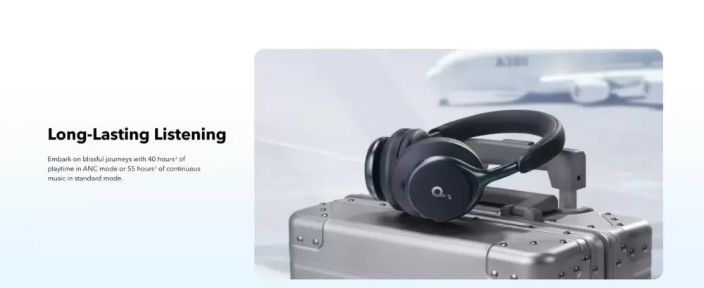 SOUNDCORE SPACE ONE JET BLACK AUSTIŅAS