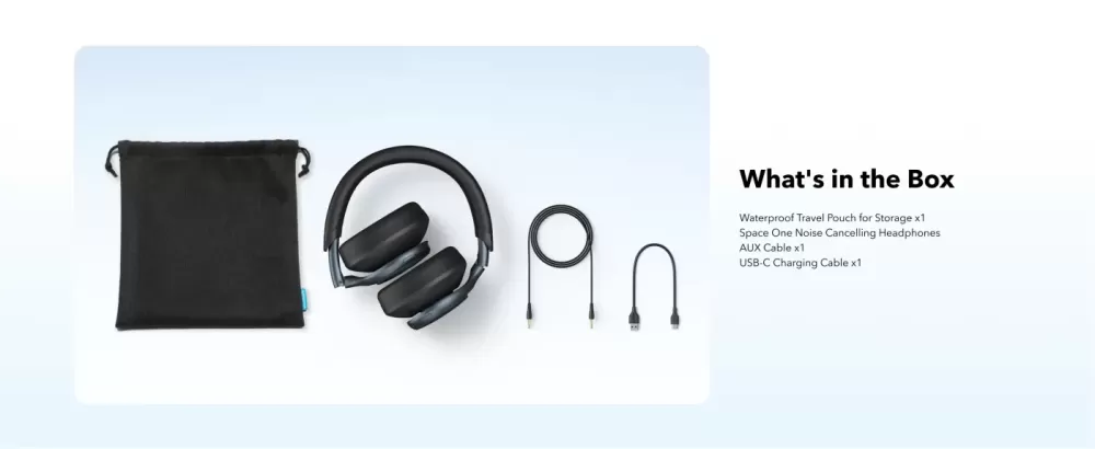 SOUNDCORE SPACE ONE JET BLACK AUSTIŅAS