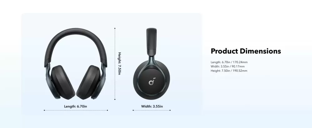 SOUNDCORE SPACE ONE JET BLACK AUSTIŅAS
