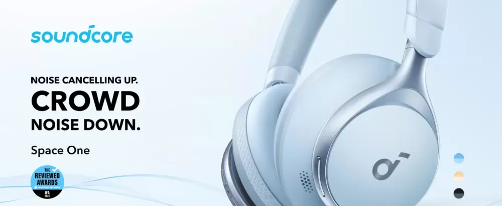 SOUNDCORE SPACE ONE SKY BLUE AUSTIŅAS
