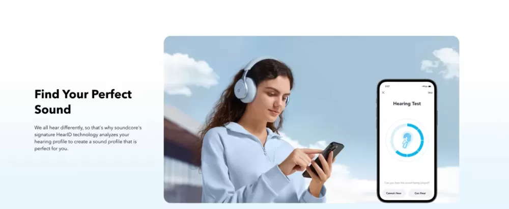 SOUNDCORE SPACE ONE SKY BLUE AUSTIŅAS