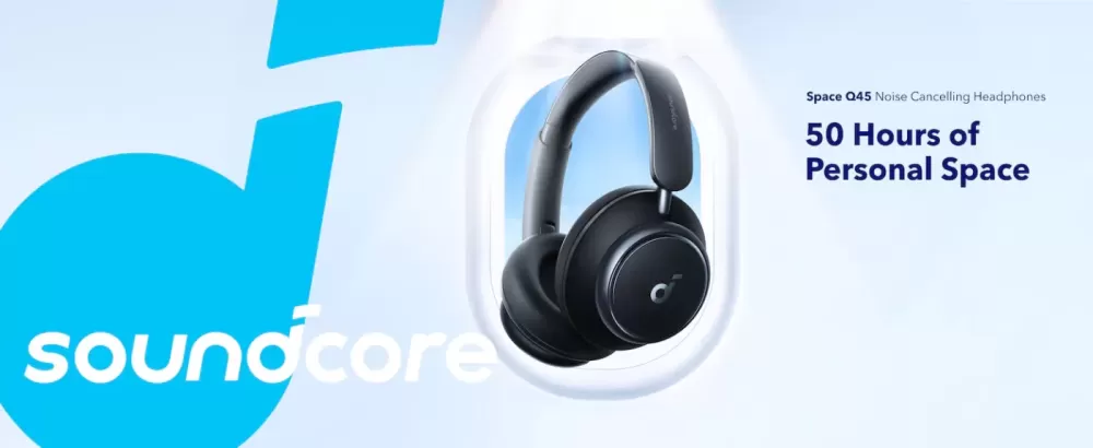 SOUNDCORE SPACE Q45 BLACK AUSTIŅAS