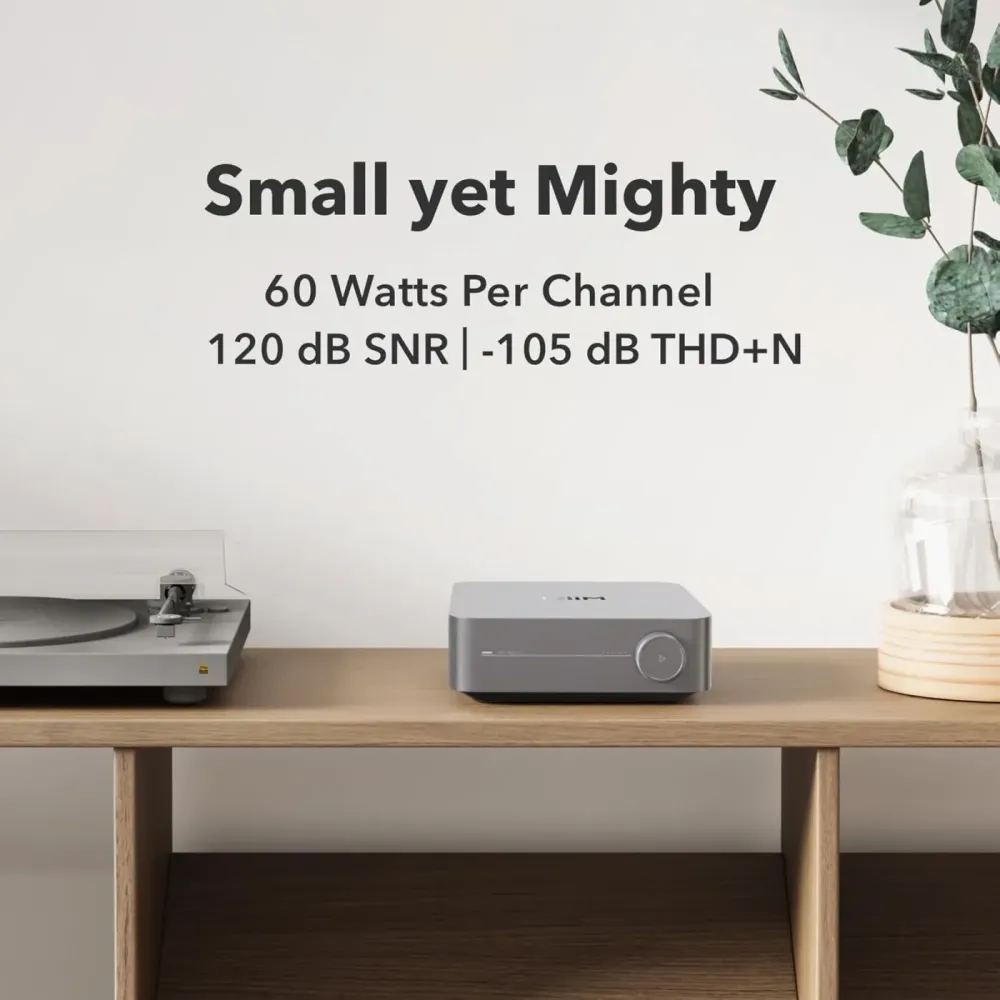 WiiM AMP PRO DARK GREY STEREO PASTIPRINĀTĀJS