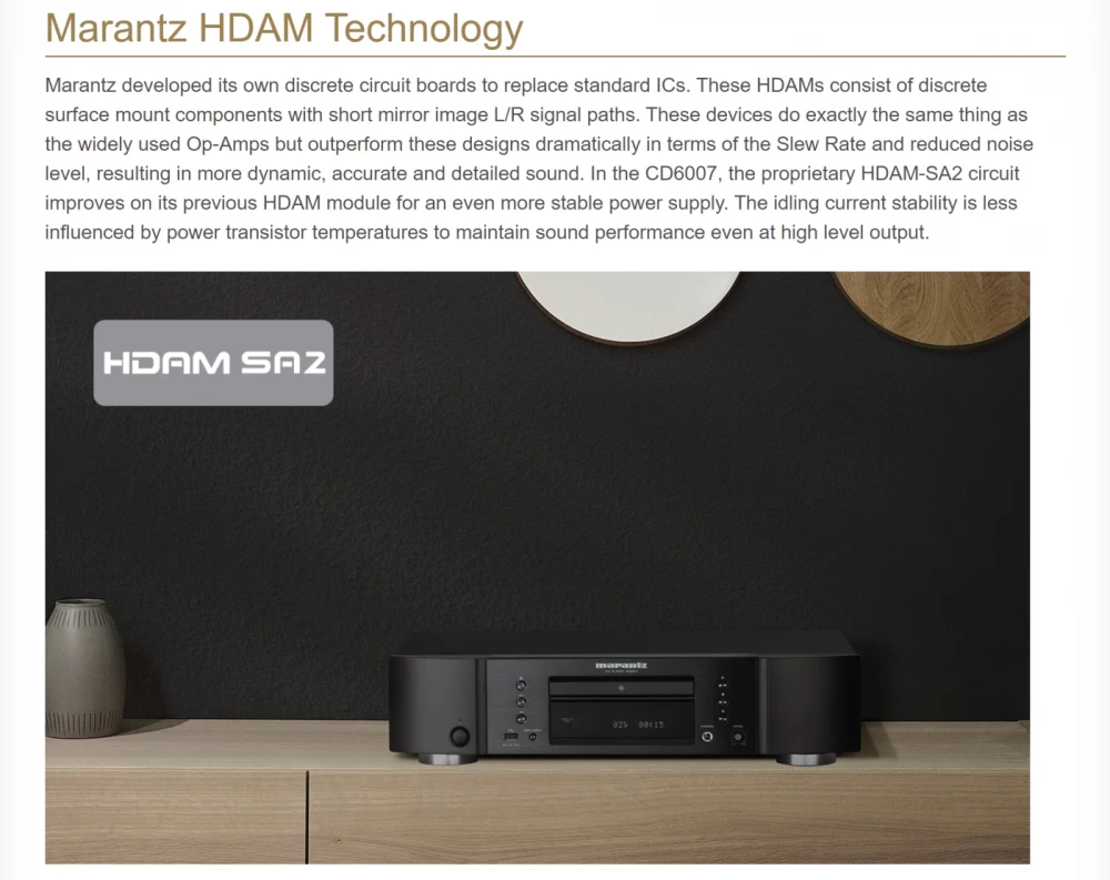 MARANTZ CD-6007 Black CD ATSKAŅOTĀJS