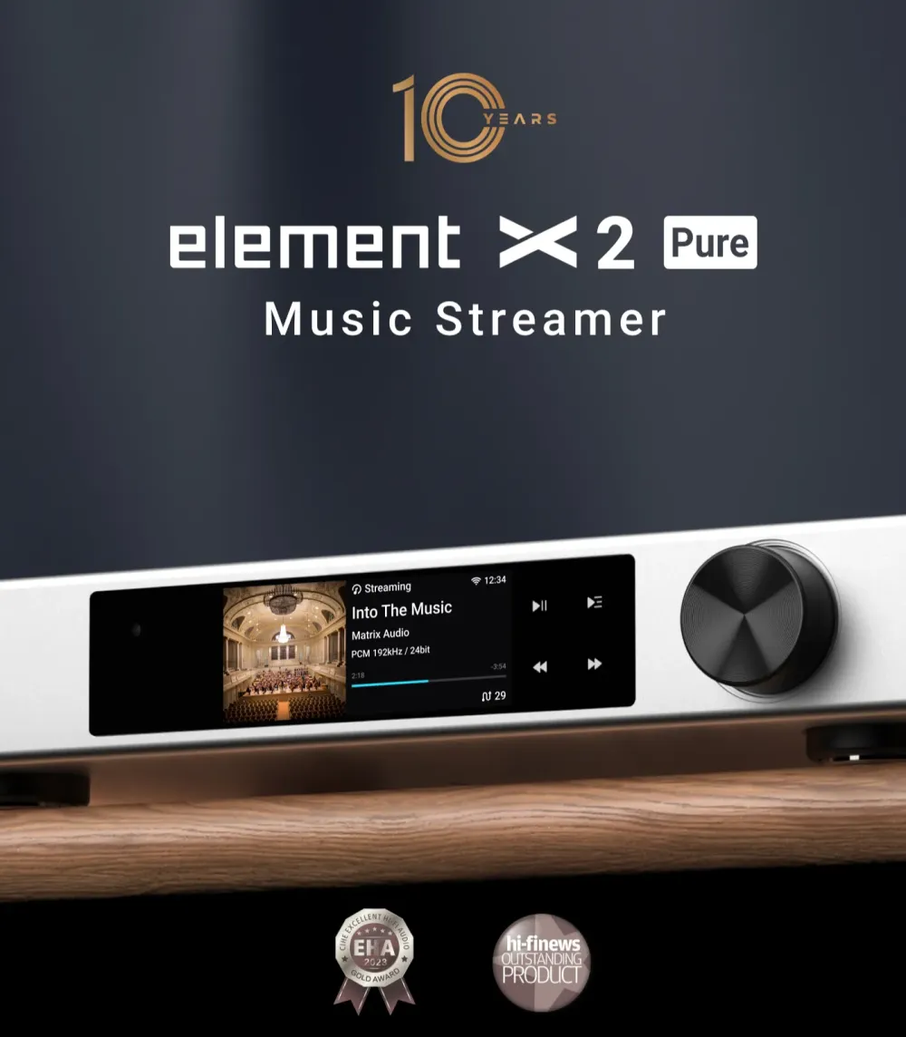 MATRIX AUDIO ELEMENT X2 PURE SILVER TĪKLA ATSKAŅOTĀJS