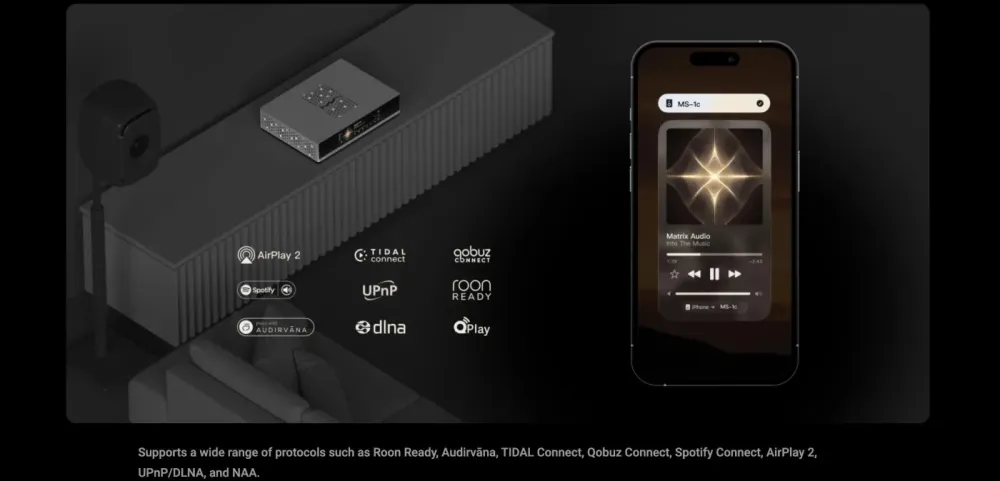 MATRIX AUDIO MS-1c BLACK TĪKLA ATSKAŅOTĀJS