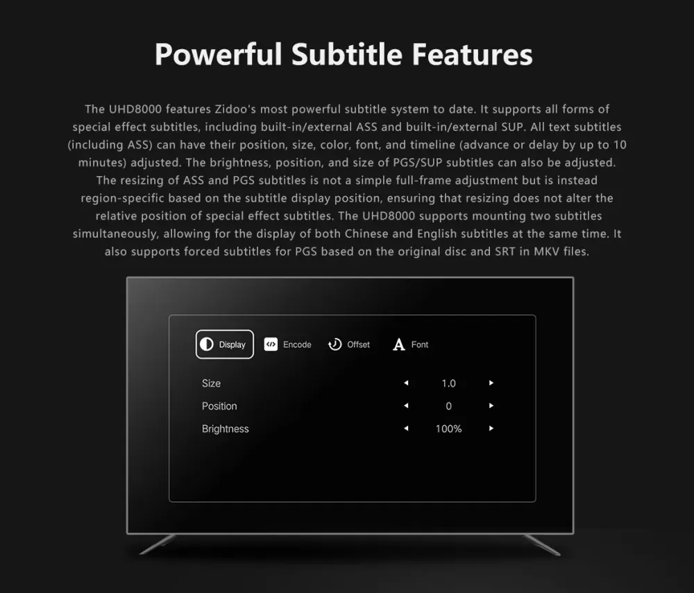 ZIDOO UHD8000 8K BLACK UHD MEDIA PLAYER / TĪKLA ATSKAŅOTĀJS
