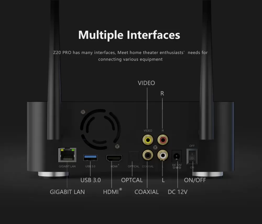 ZIDOO Z20 PRO 4K BLACK UHD MEDIA PLAYER TĪKLA ATSKAŅOTĀJS