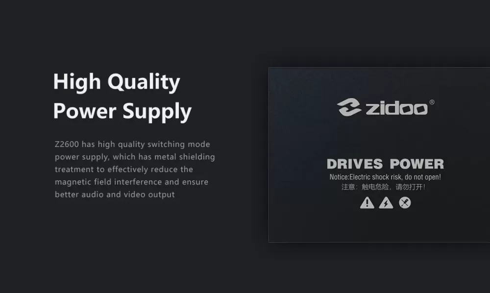 ZIDOO Z2600 4K BLACK UHD MEDIA PLAYER / TĪKLA ATSKAŅOTĀJS