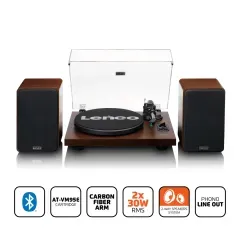 LENCO LS-600 WALNUT VINILA PLAŠU ATSKAŅOTĀJS