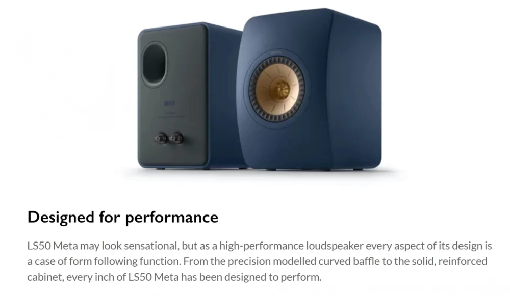 KEF LS50 Meta Carbon Black Plaukta akustiskā sistēma
