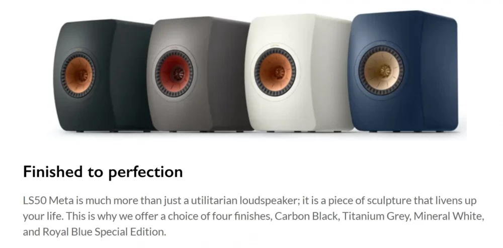 KEF LS50 Meta Carbon Black Plaukta akustiskā sistēma