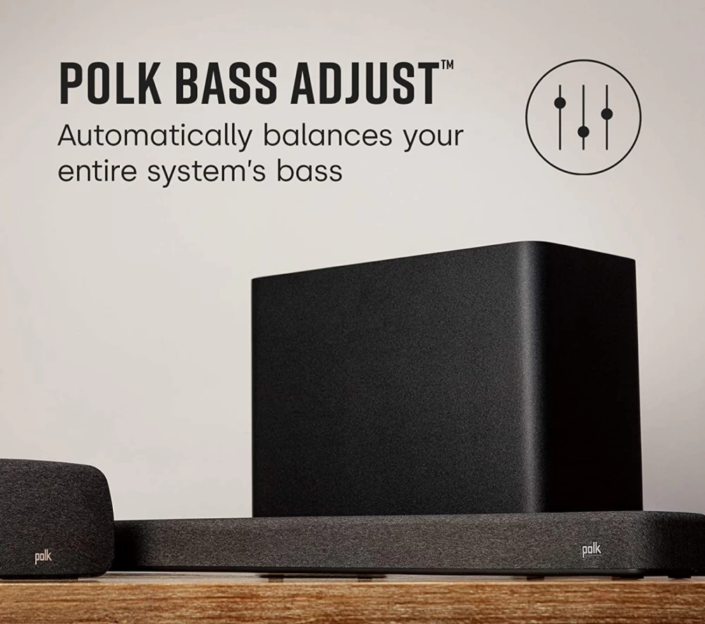 POLK AUDIO REACT SUB Black bezvadu Sabvūferis
