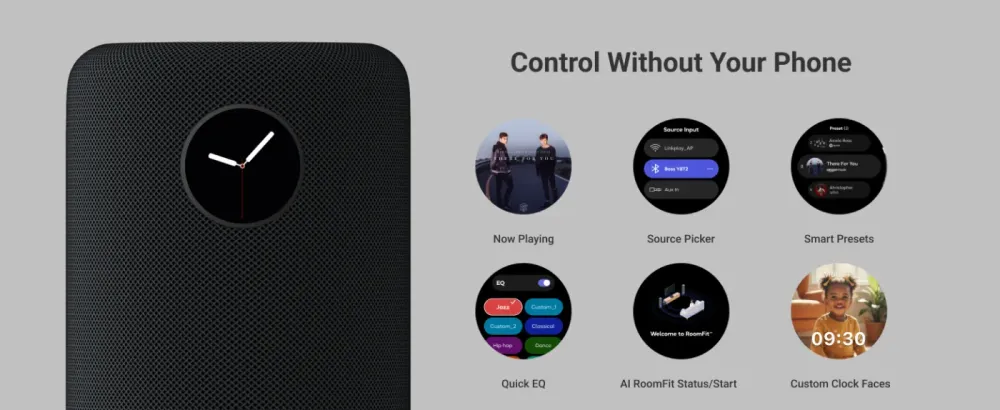 WiiM SOUND BLACK Bezvadu akustiskā sistēma