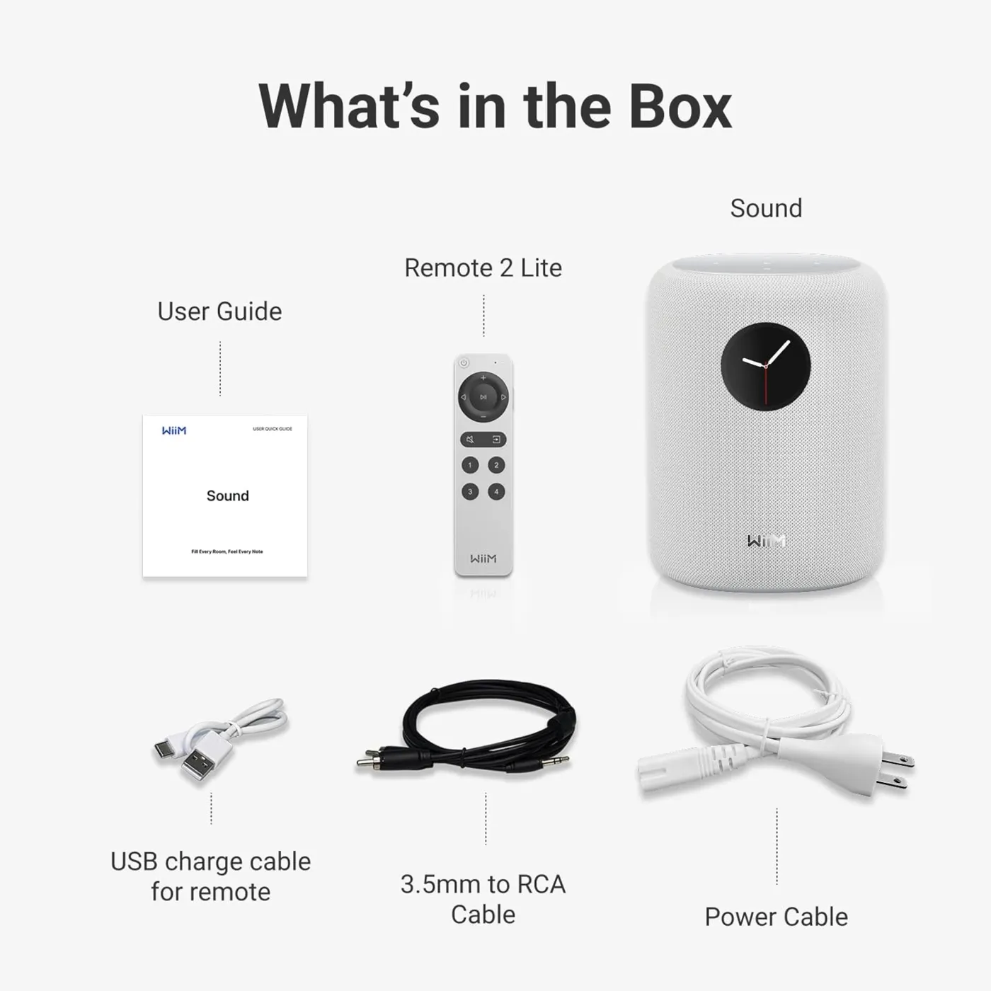 WiiM SOUND WHITE Bezvadu akustiskā sistēma
