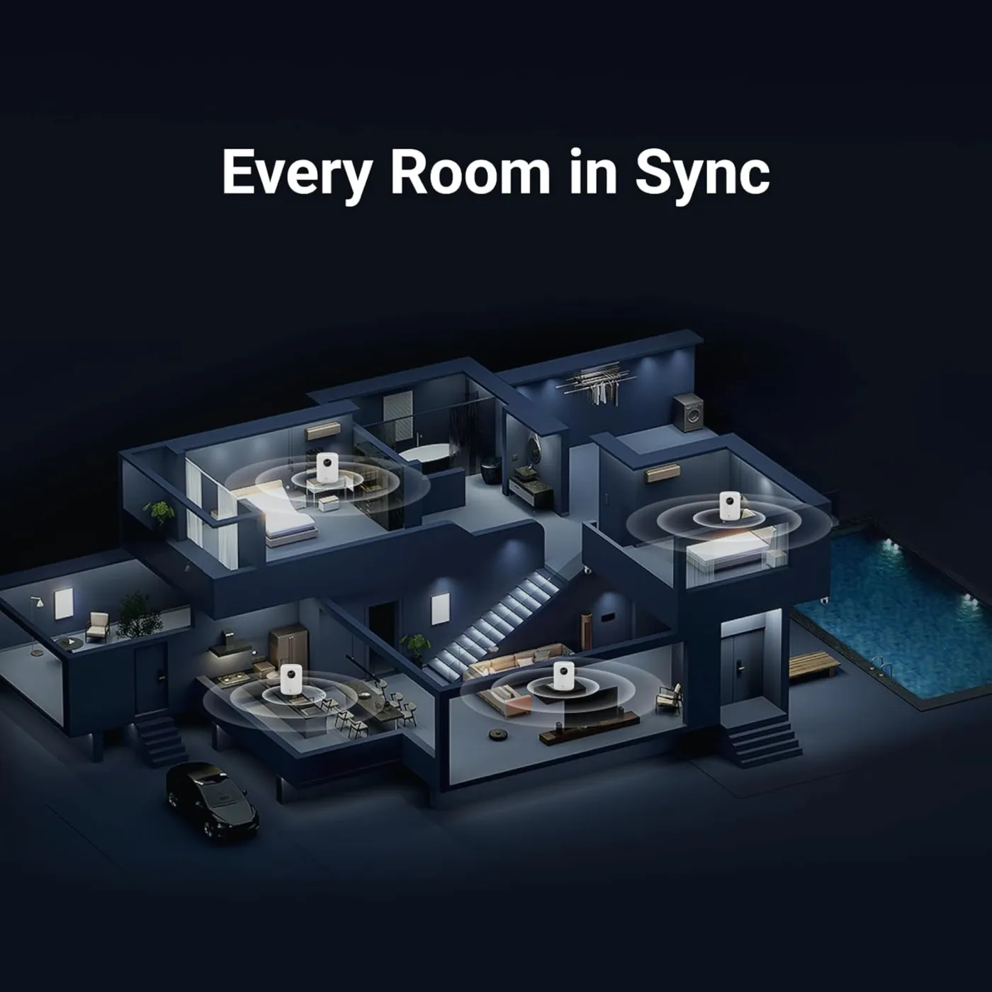 WiiM SOUND WHITE Bezvadu akustiskā sistēma