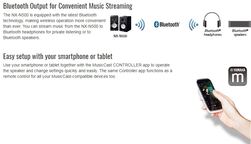 YAMAHA NX-N500 White MusicCast bezvadu Aktīvā akustiskā sistēma