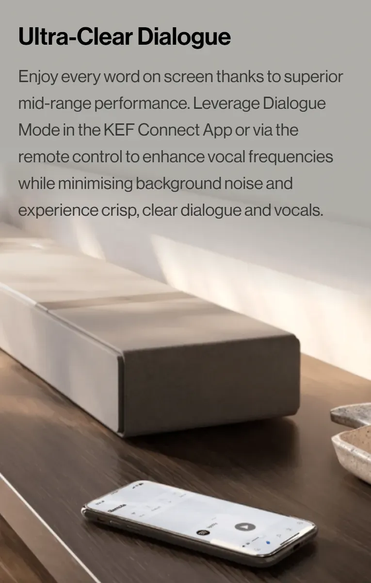 KEF XIO SILVER GREY Soundbars