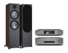 Cambridge Audio CXA61 / CXN100 / Monitor Audio Bronze 500 Walnut Komplekts