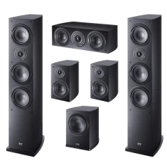 HECO VICTA ELITE 702 / 202 / C102 / SUB 252A BLACK 5.1 AKUSTISKĀS SISTĒMAS Komplekts