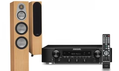 MARANTZ NR-1200 Black Stereo resīveris / MONITOR AUDIO SILVER 300 Light Oak akustiskās sistēmas komplekts Komplekts