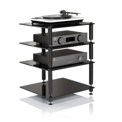 NORSTONE BERGEN 2 GLOSSY BLACK/BLACK HiFi aparatūras statne
