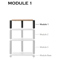 NORSTONE COPENHAGEN MODULE 1 BLACK/OAK HiFi aparatūras statne