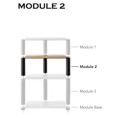 NORSTONE COPENHAGEN MODULE 2 BLACK/OAK HiFi aparatūras statne