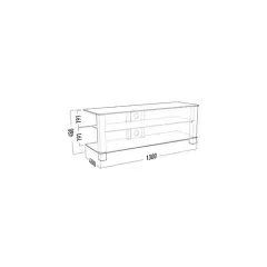 ERARD CUB-1300 BLACK TV/HiFi aparatūras statne