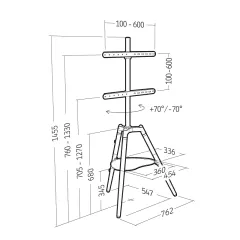 ERARD MEDIAFIX TV STAND TV/HiFi aparatūras statne