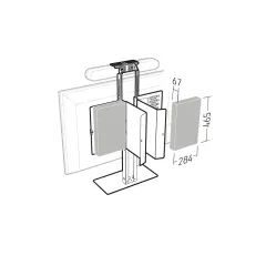 ERARD VISIOTAB400 BLACK/GREY TV/HiFi aparatūras statne