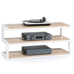 NORSTONE ESSE AV WHITE/OAK TV/HiFi aparatūras statne