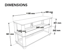 NORSTONE EPUR 3 AV CLEAR SATIN TV/HiFi aparatūras statne