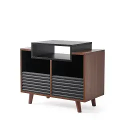 NORSTONE OSLO 800 BLACK/WALNUT TV/HiFi aparatūras statne