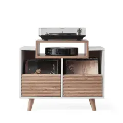 NORSTONE OSLO 800 WHITE/LIGHT OAK TV/HiFi aparatūras statne