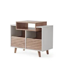 NORSTONE OSLO 800 WHITE/LIGHT OAK TV/HiFi aparatūras statne