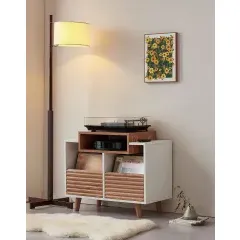 NORSTONE OSLO 800 WHITE/LIGHT OAK TV/HiFi aparatūras statne