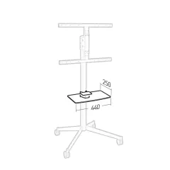 ERARD KANA SHELF GLASS TV/HiFi aparatūras statne