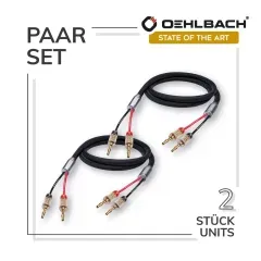 OEHLBACH Art. No. 110613 FusionTwo Cable 2x3.0m Banana AKUSTISKO SISTĒMU KABELIS