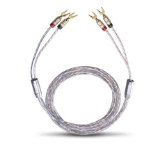 OEHLBACH Art. No. 10732 TWIN MIX TWO SILVER-PLATED 2x6.0mm², WITH LUG 2x2m AKUSTISKO SISTĒMU KABELIS