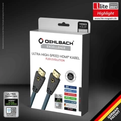 OEHLBACH Art. No. 92601 Flex Evolution 8K UHD High Speed 1.5m HDMI KABELIS