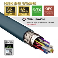 OEHLBACH Art. No. 92603 Flex Evolution UHD 3.0m HDMI KABELIS
