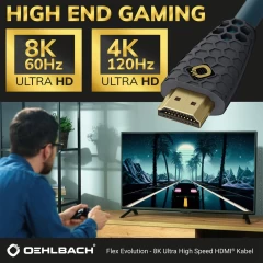 OEHLBACH Art. No. 92603 Flex Evolution UHD 3.0m HDMI KABELIS