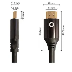 OEHLBACH Art. No. 92496 Black Magic MKII UHS 5.0m Black HDMI KABELIS