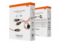 InAkustik Item-No. 0030823 Star II Audio Y-Sub Cinch-2xCinch 3.0m SUBVUFERA KABELIS