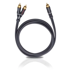 OEHLBACH Art. No. 23702 BOOOM! SUBWOOFER Y-RCA PHONO CABLE Anthracite 2m SUBVUFERA KABELIS